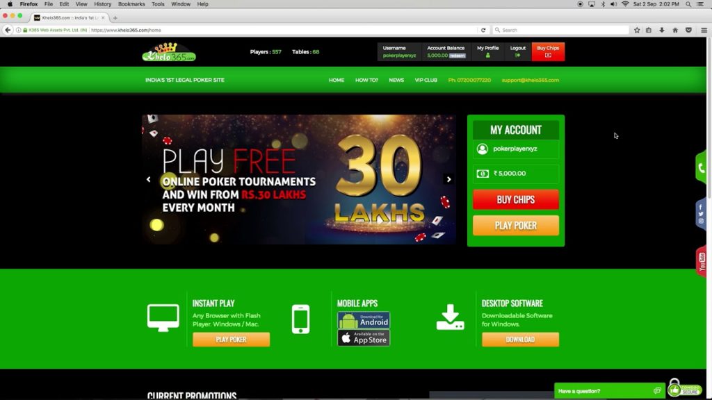 Khelo365 poker platform