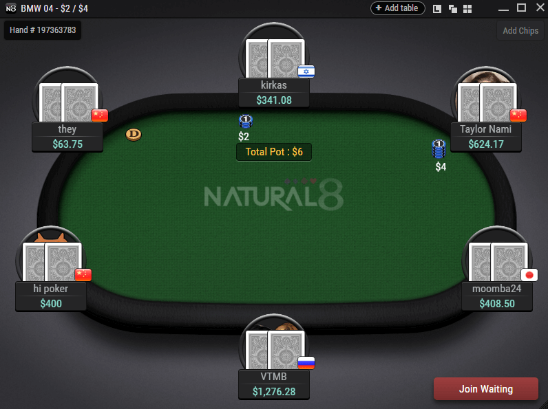 Natural8 play online poker